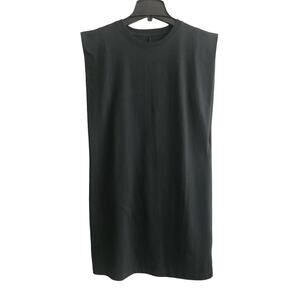 A New Day Black Cap Sleeve Crewneck Knit Shift Dress Small